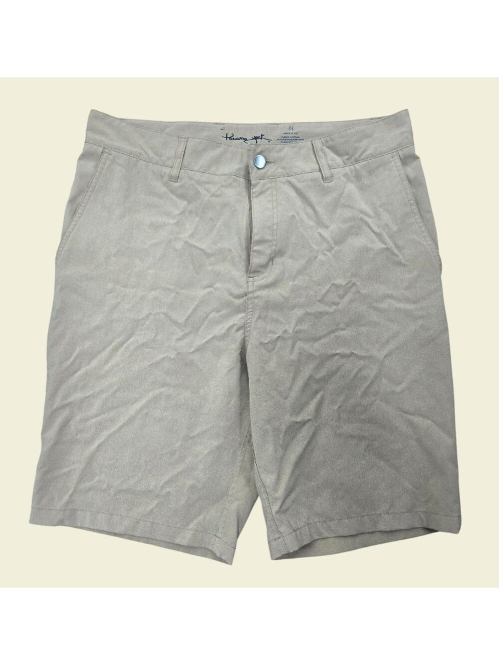 Panama Jack Mens Khaki Stretch Shorts 33